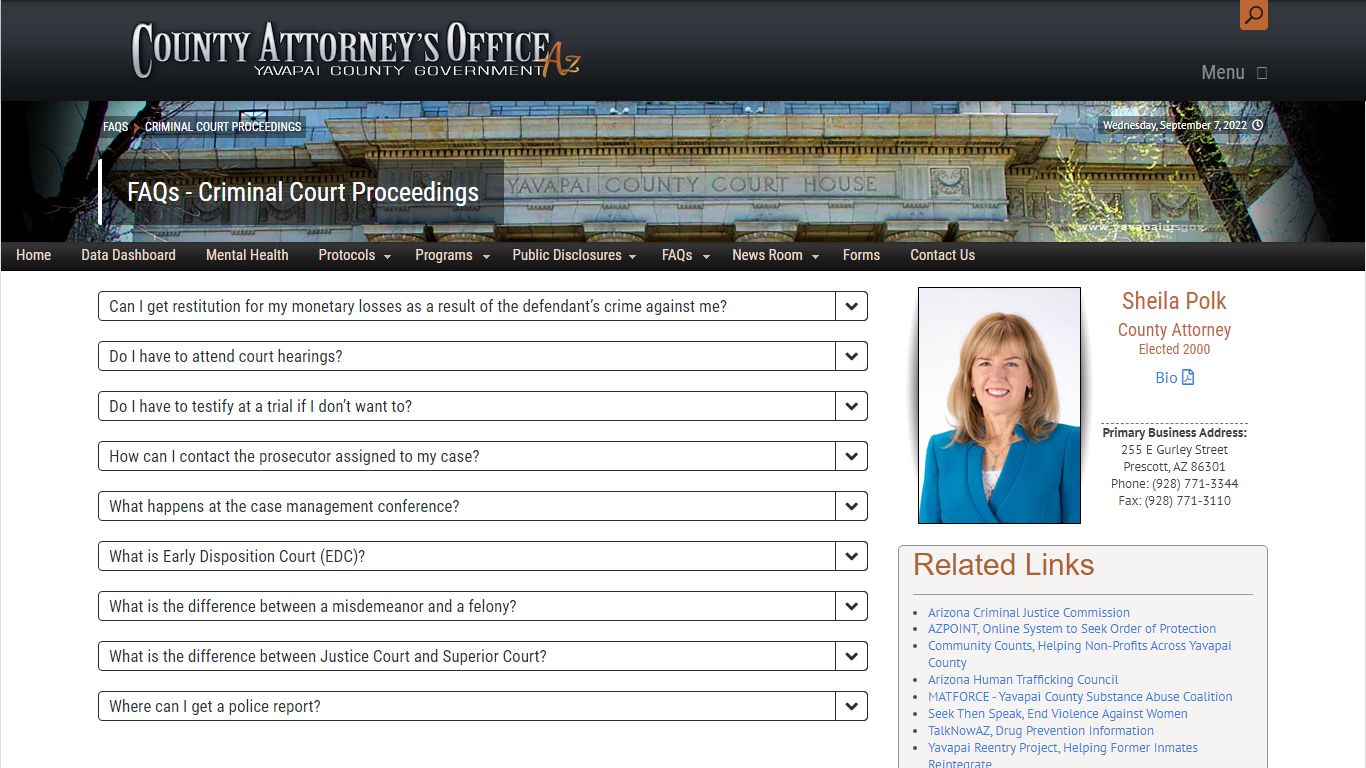 FAQs - Criminal Court Proceedings